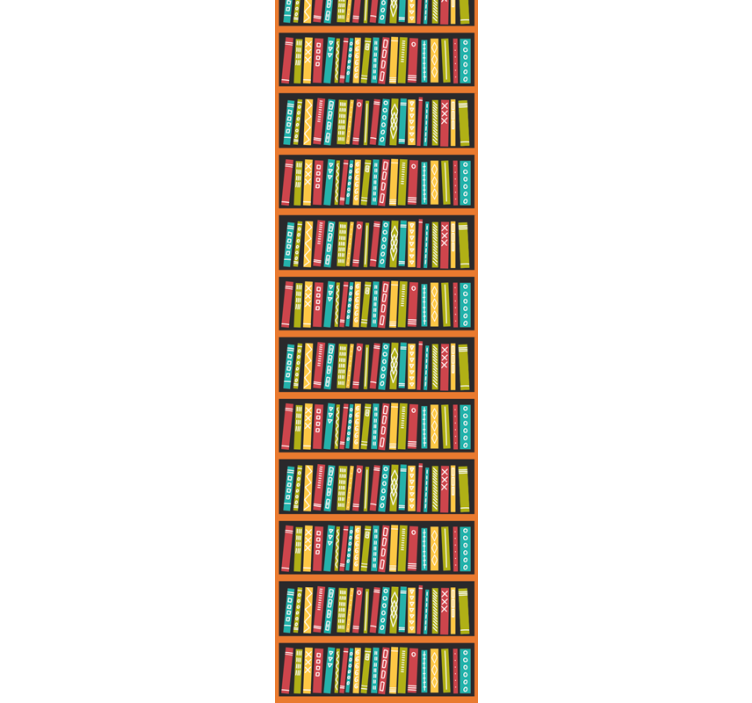 Home office blind full colorful library - TenStickers