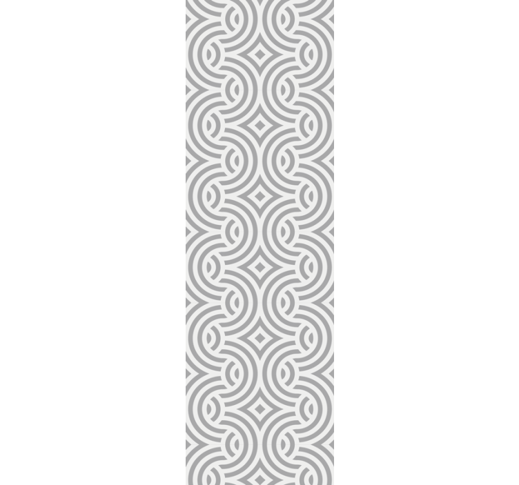 Dining room blind with geometric spiral patterns - TenStickers