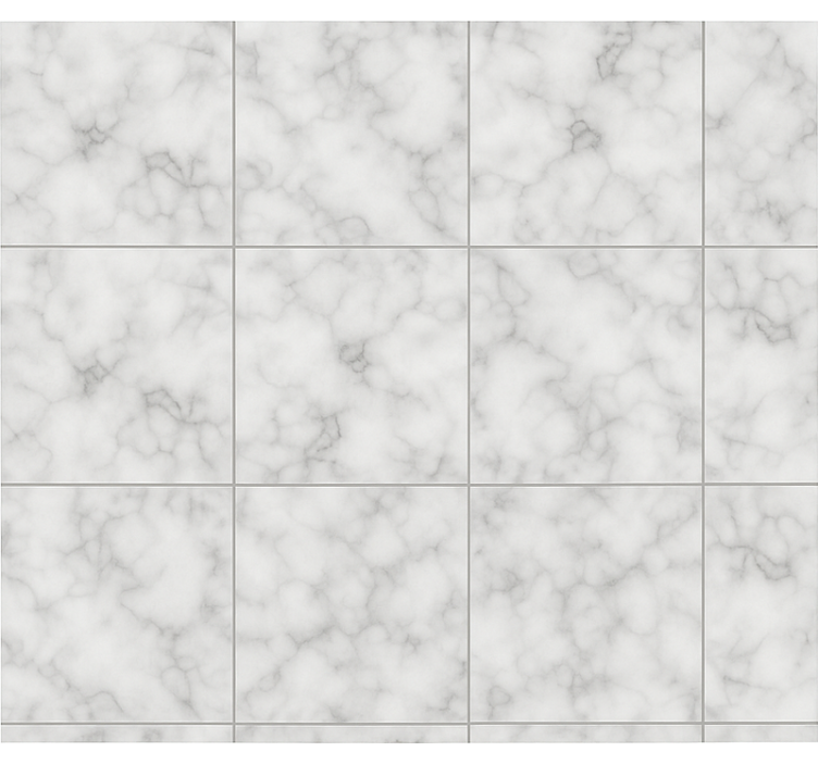 Blind kitchen square white marble tile - TenStickers