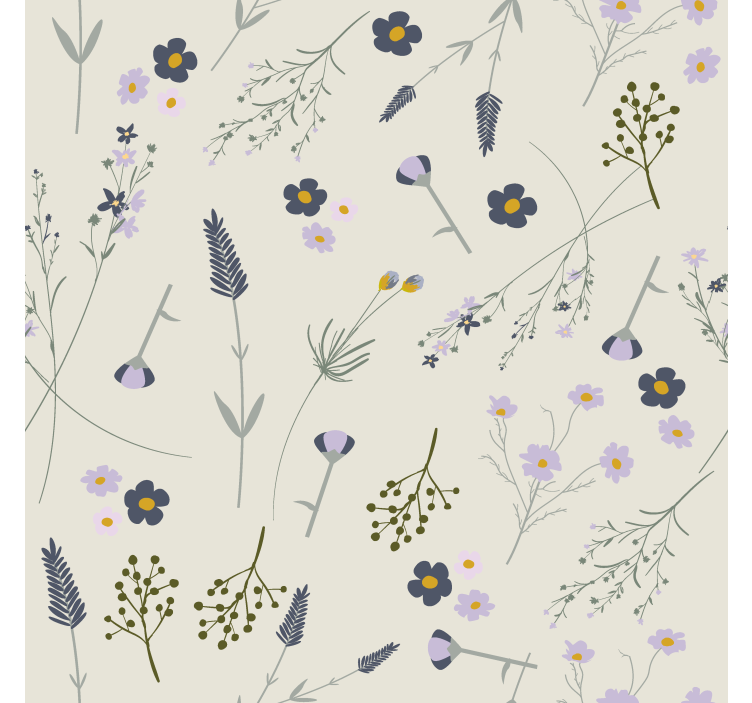 Blind kitchen purple wildflower floral design - TenStickers