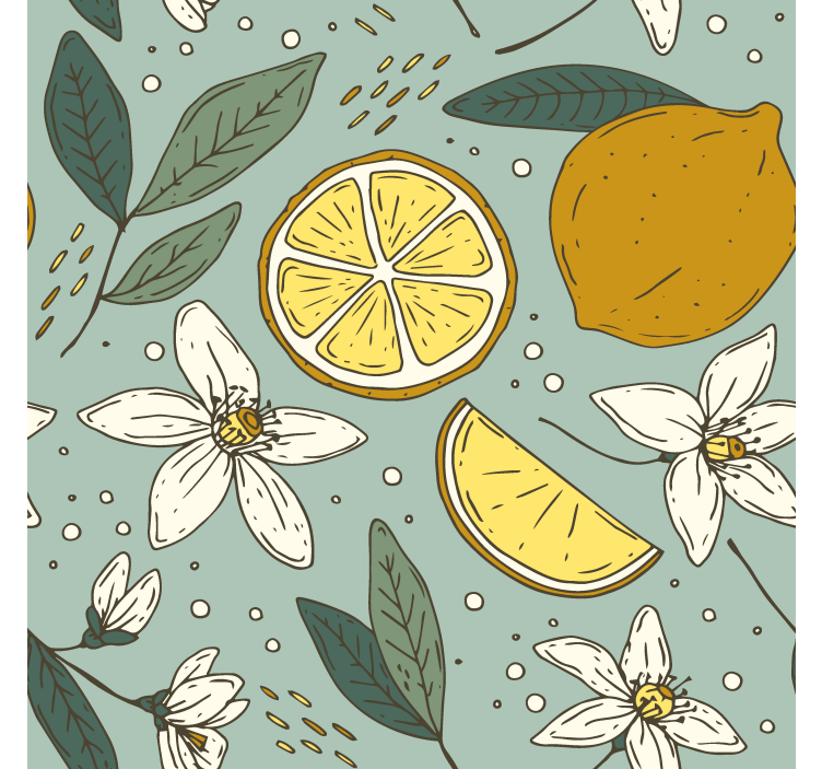 Blind kitchen colorful lemon design - TenStickers