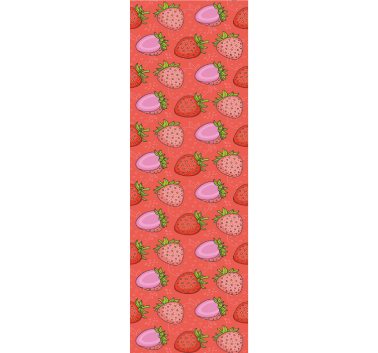 Blind kitchen seamless red and pink strawberries - TenStickers