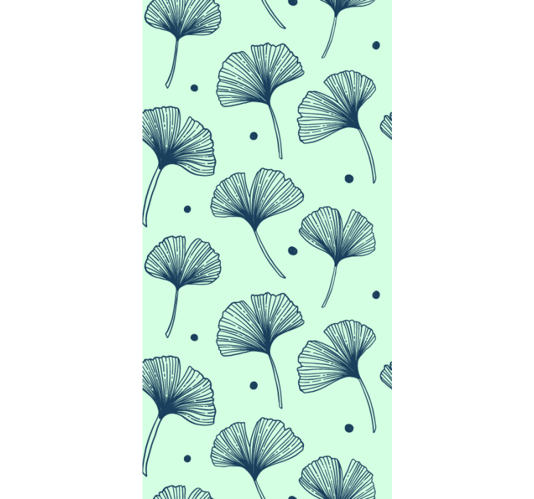 Blind kitchen floral blue wallpaper - TenStickers