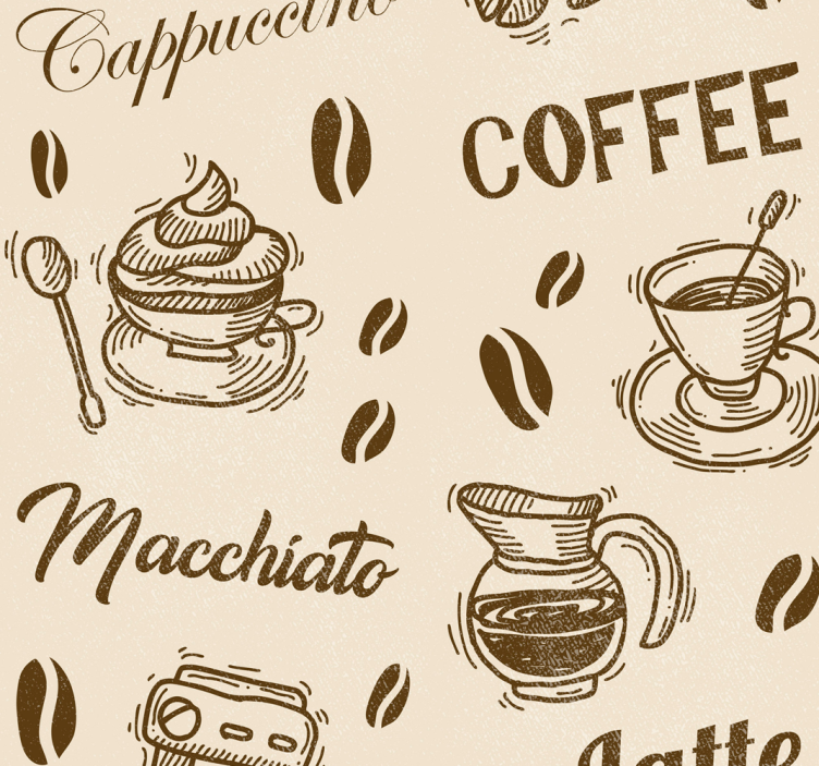 Blind kitchen 3d coffee name designs - TenStickers