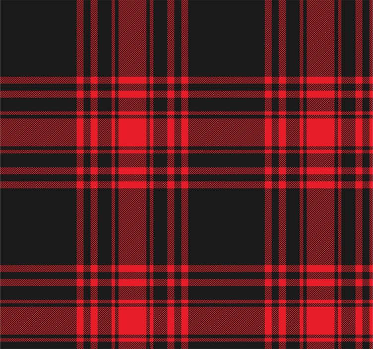 Blind kitchen menzies tartan black red check - TenStickers