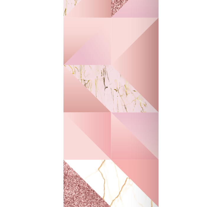 Pink golden marble dining room blind - TenStickers
