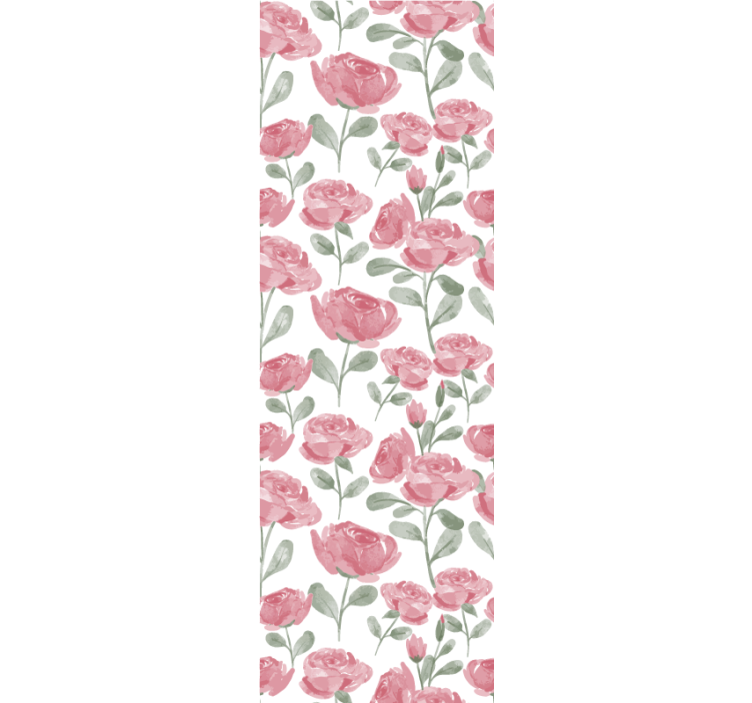 Dining room blind with natural vintage rose pattern - TenStickers