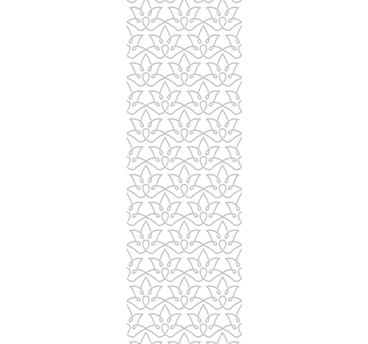 Dining room blind in modern floral gray pattern - TenStickers