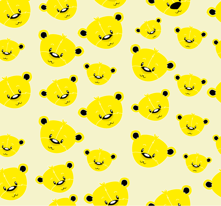 Blind children cute bears pattern - TenStickers