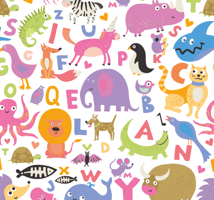 Blind children alphabet animals - TenStickers