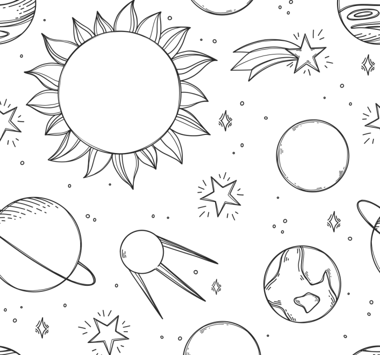 Blind children space doodle - TenStickers