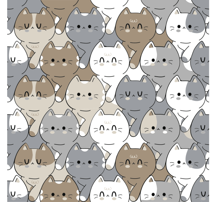 Blind children cat illustrations for learning - TenStickers