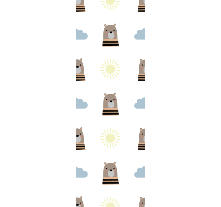 Blind children customisable brown bear - TenStickers