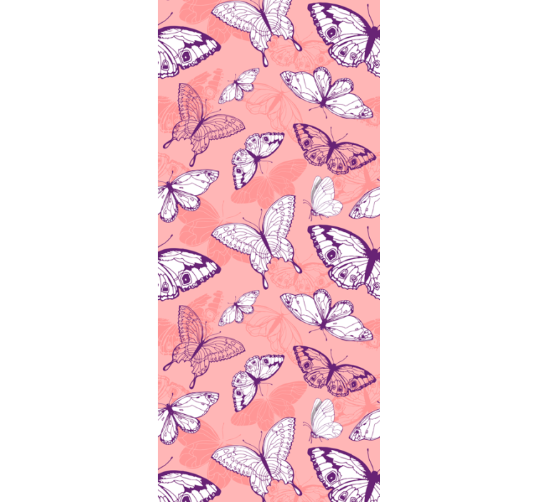 Blind children purple and pink butterfly pattern - TenStickers