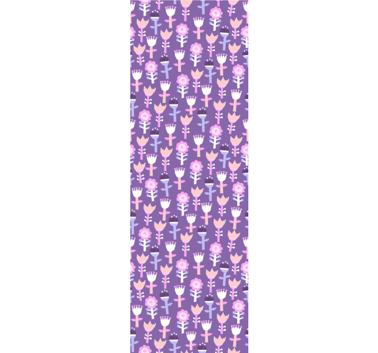 Blind children purple tones abstract flower pattern - TenStickers