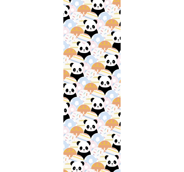 Blind children patchwork panda design - TenStickers