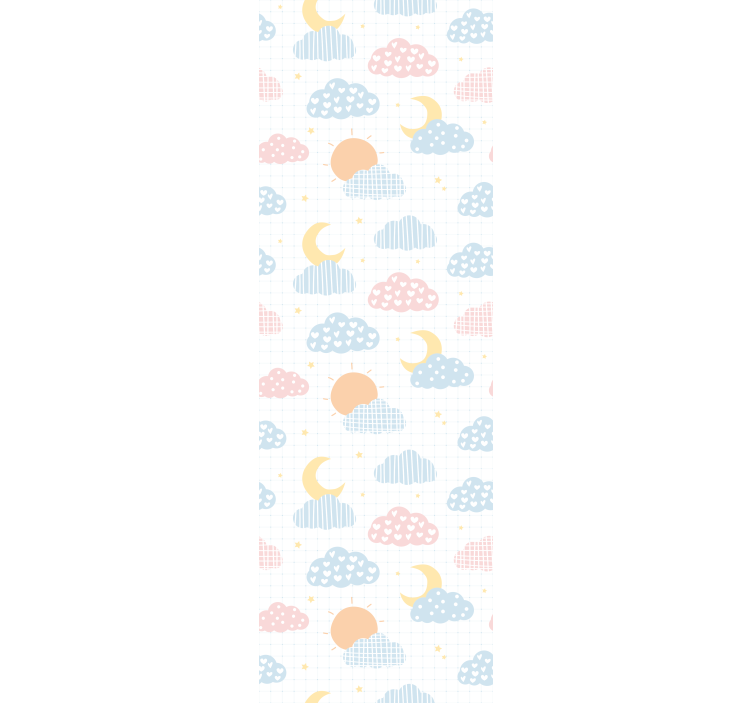 Blind children cute cloudy patterns - TenStickers