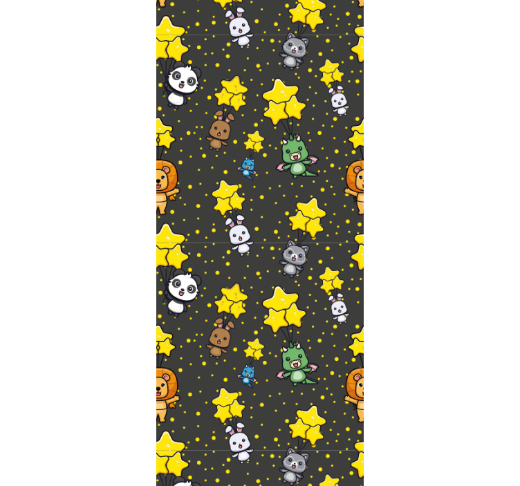 Blind children with cute animals on balloons - TenStickers