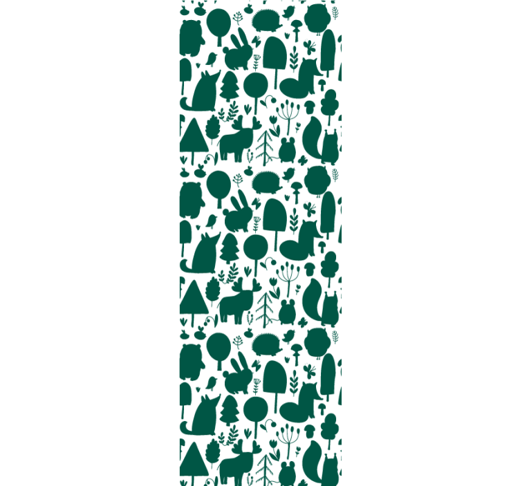 Blind children forest wild animal silhouette - TenStickers