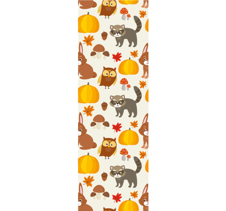 Blind children autumn forest animals - TenStickers