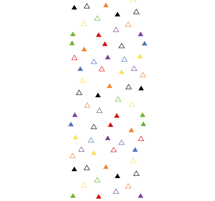 Blind children colorful hollow triangles - TenStickers
