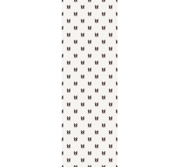 Blind children french bulldog character cartoon design - TenStickers