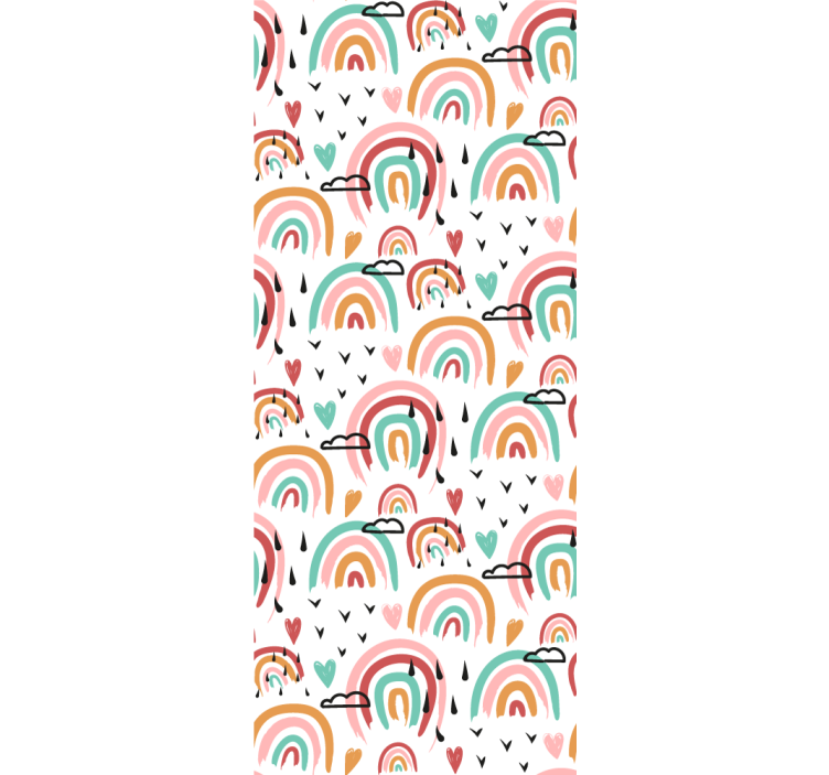 Blind children watercolor minimalistic rainbows - TenStickers