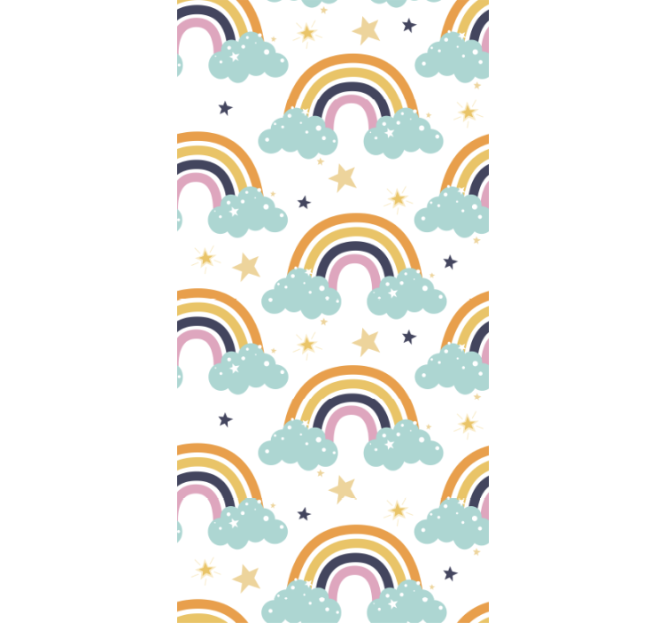 Colorful rainbows with clouds pattern for blind children - TenStickers