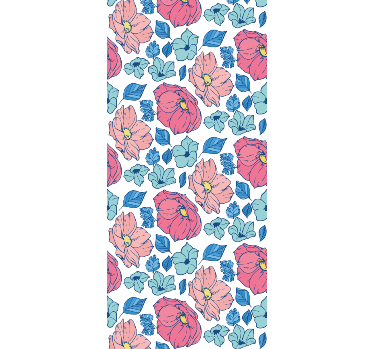 Blind children delicate pink and blue flowers - TenStickers