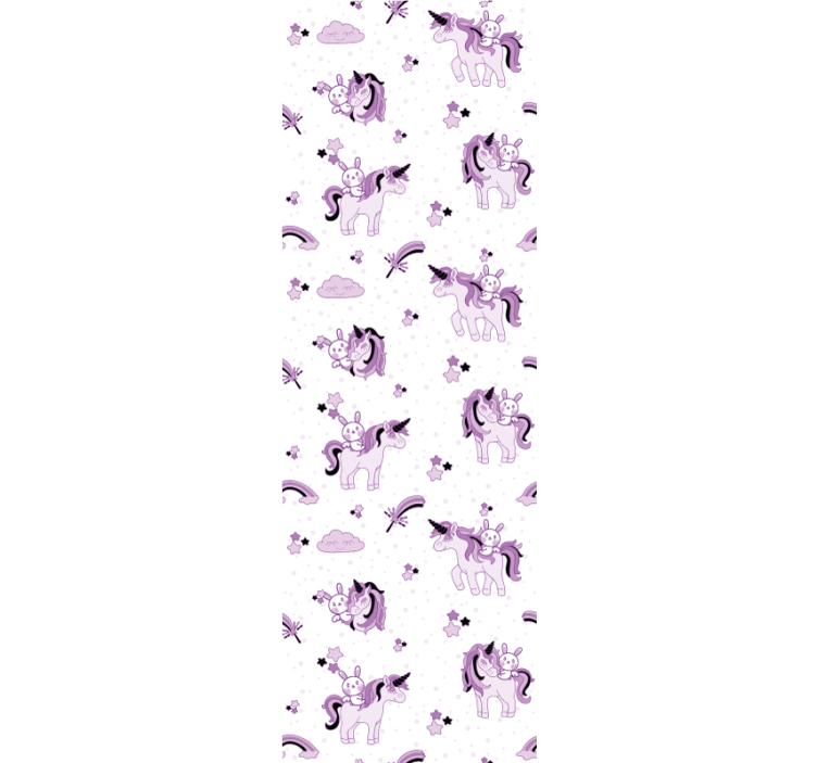 Blind children unicorn and rabbit among stars - TenStickers