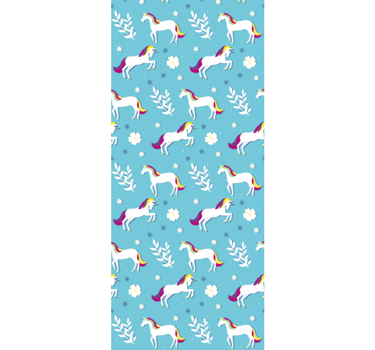 Blind children unicorn pattern in various poses - TenStickers