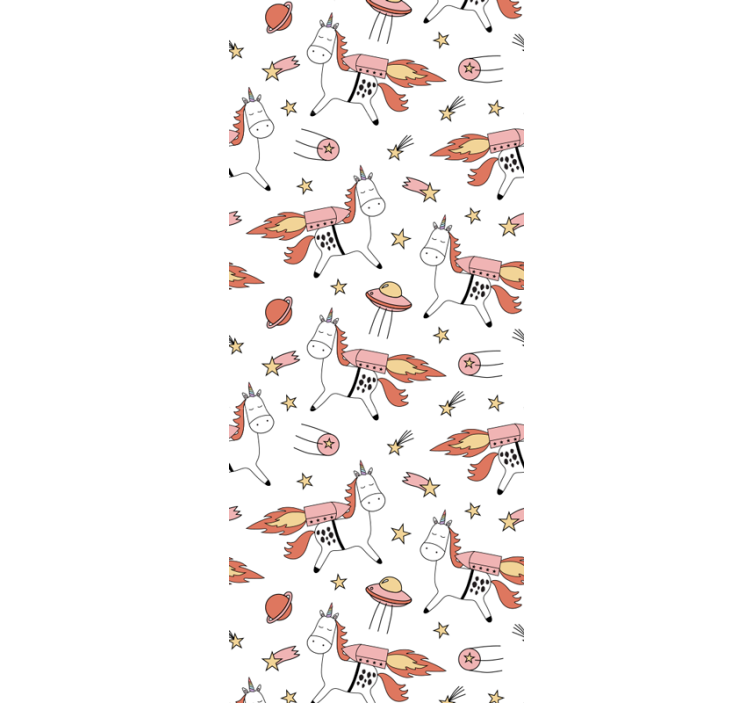 Blind children unicorn pattern with space symbols - TenStickers