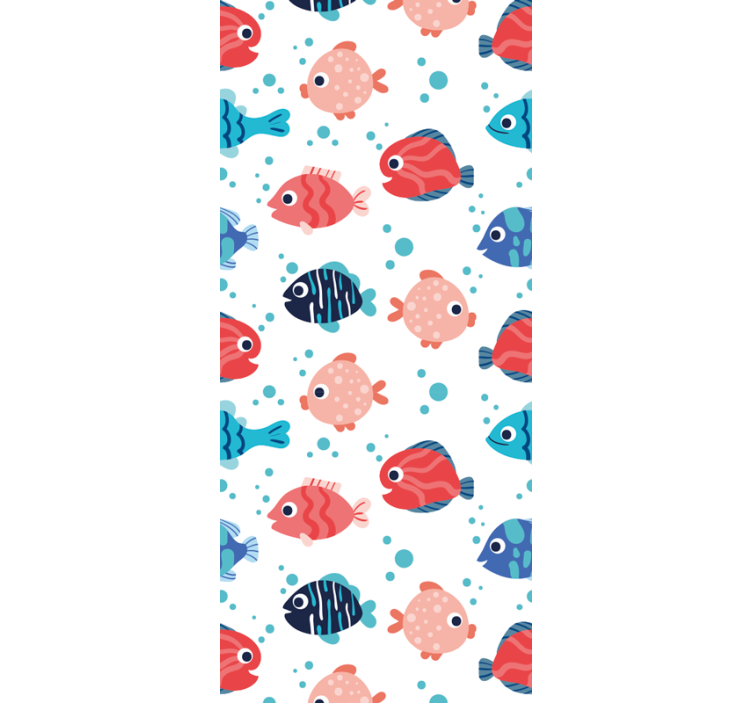 Blind children enjoy pink and blue fishes - TenStickers