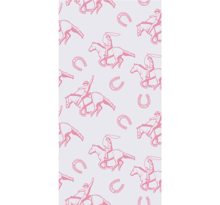 Blind children pink cowboy horse pattern - TenStickers
