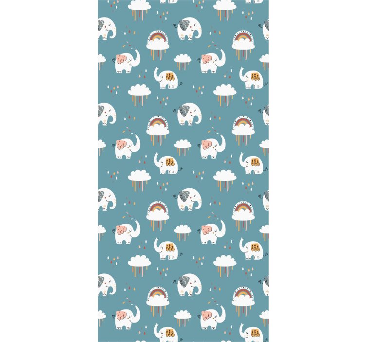 Blind children elephant in the rain - TenStickers