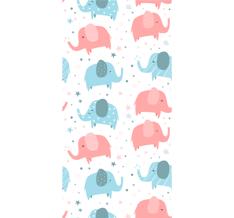 Blind children elephant pink and blue - TenStickers