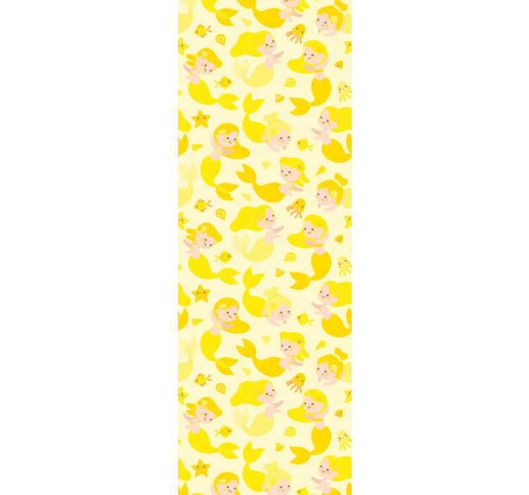 Blind children mermaid child yellow smiling - TenStickers