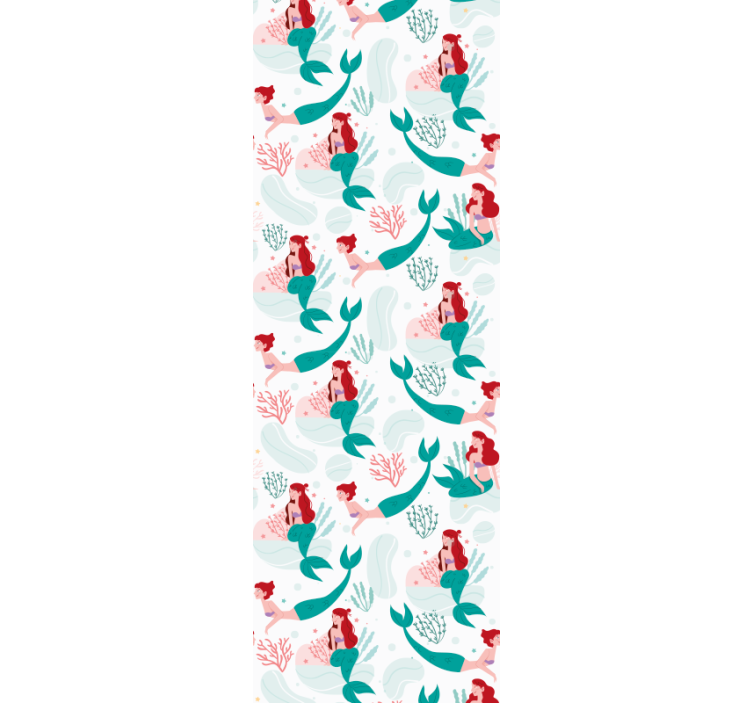 Blind children with red-haired smiling mermaid - TenStickers