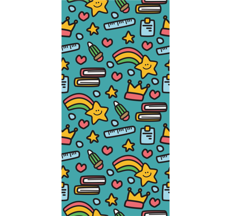 Kawaii child pattern for blind children - TenStickers