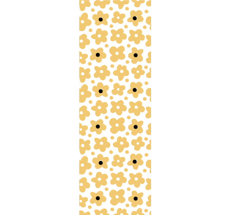 Blind children yellow abstract flower pattern - TenStickers