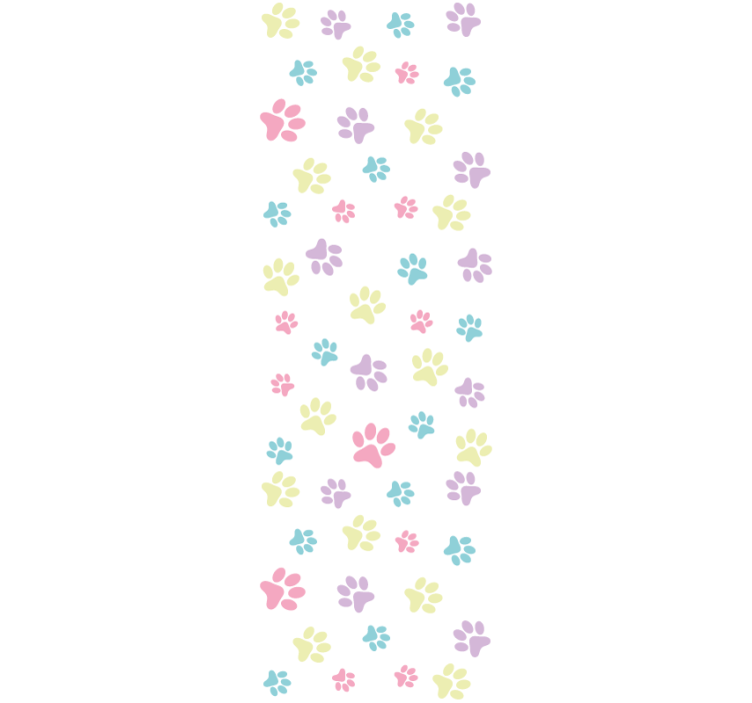 Blind children fantastic colorful dog paws - TenStickers