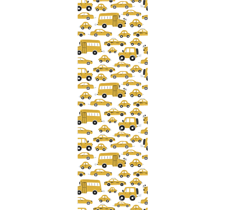 Blind children cute design yellow car - TenStickers