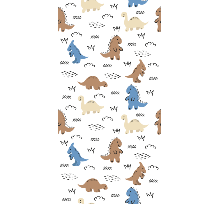 Blind children happy blue and brown dinosaurs - TenStickers