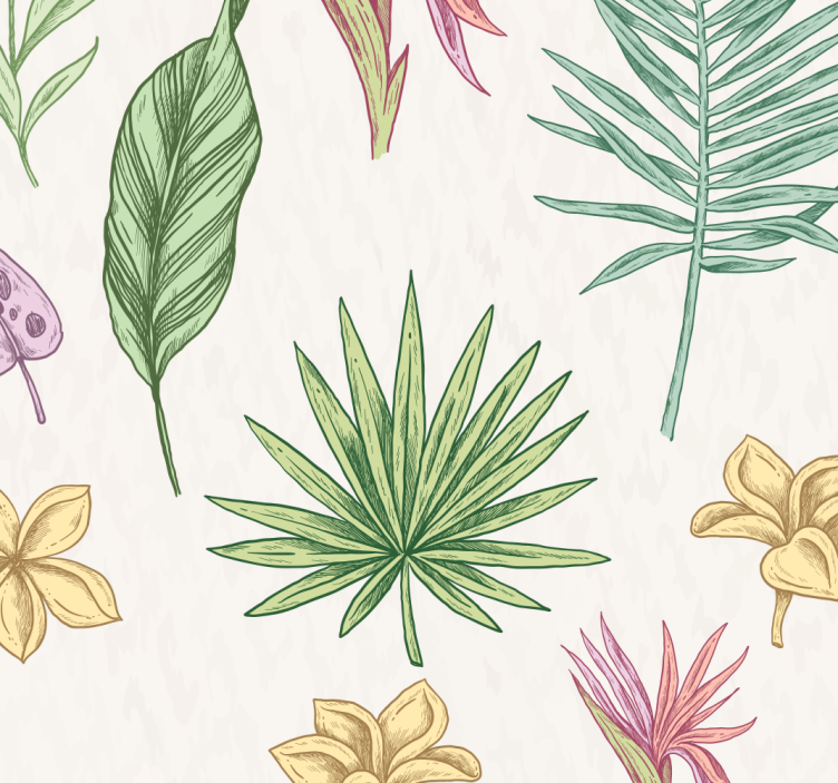 Blind children flowers and palm trees - TenStickers