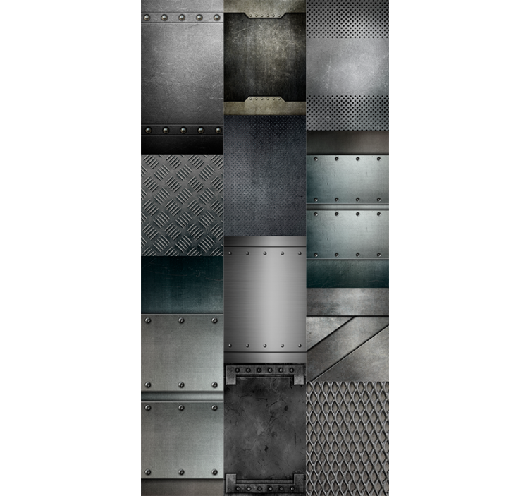 Blind office metal black blocks design - TenStickers
