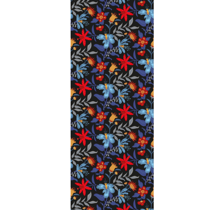 Blind office floral knit black - TenStickers