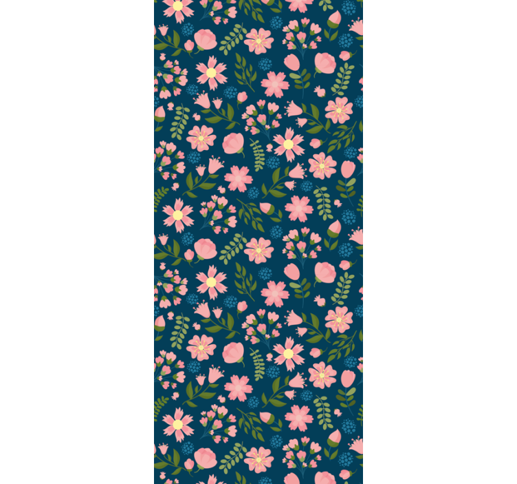 Blind office flowerprint 'floflo' blue - TenStickers