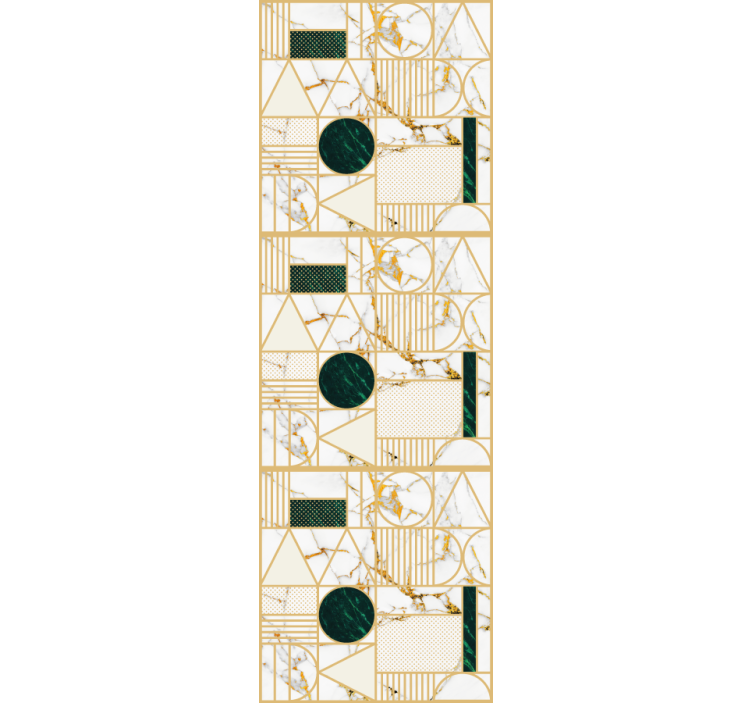 Blind office white marble geometric design - TenStickers