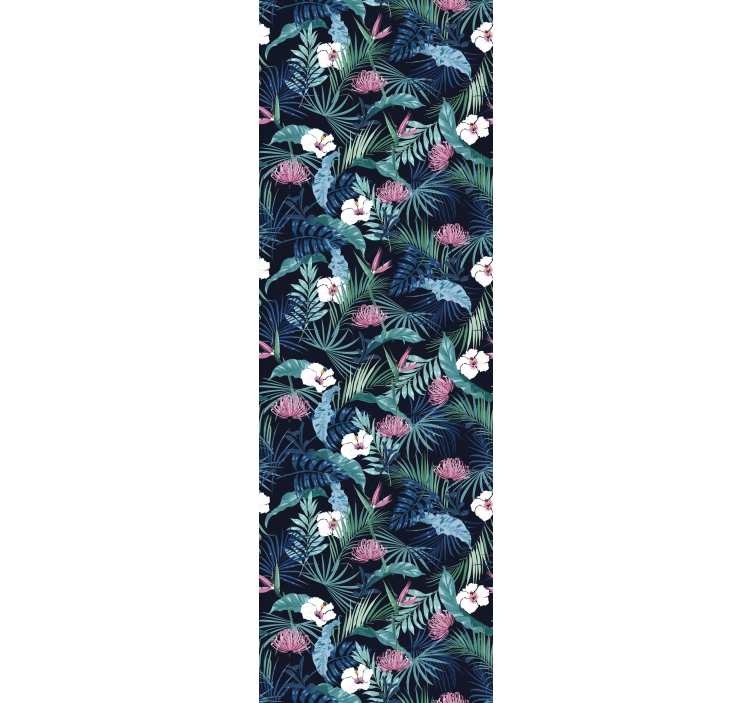 Blind office exotic plants on leaves - TenStickers