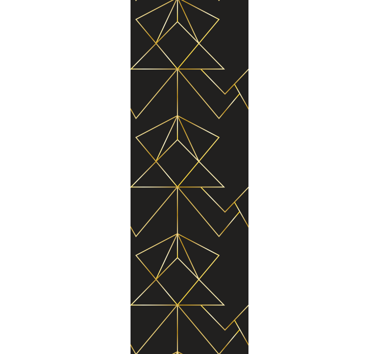 Blind office elegant black and gold lines - TenStickers